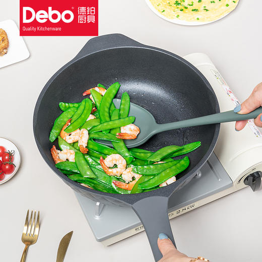 Debo德铂席拉可合金加高不粘炒锅煎锅电磁炉燃气灶通用 商品图3