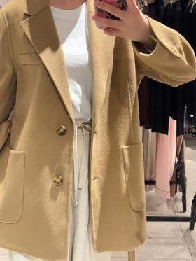 【门店同款】冬季韩版西装带腰带款双面羊毛大衣 154859643