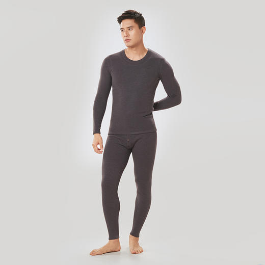 都市丽人都市锋尚强暖保暖内衣男负15至负5度适穿藏红花护暖发热纤维保暖衣厚套装秋衣秋裤FW31B6 商品图1