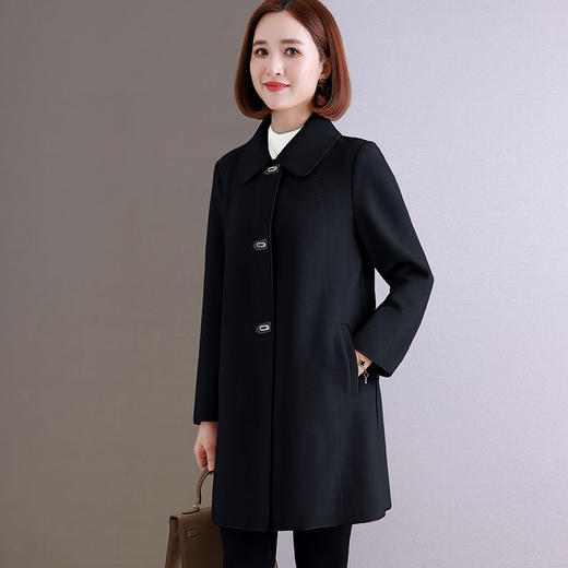 双面羊绒外套，女中长款新款秋冬小个子中老年妈妈羊毛呢子大衣QB-AZ9932 商品图1