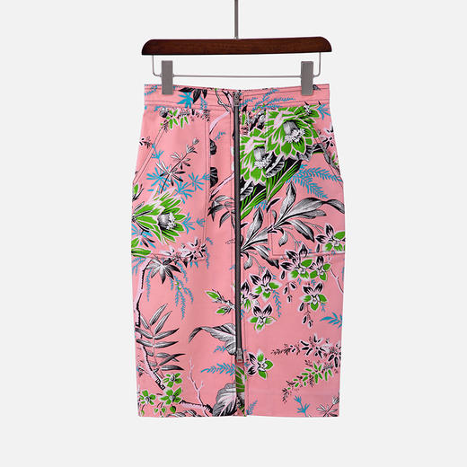 印花粉色半裙 商品图0