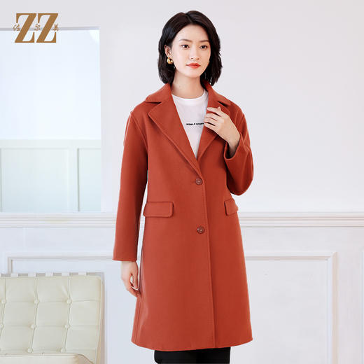 佐尔美秋冬新款 简约时尚羊毛双面呢大衣女E24SM09 商品图3