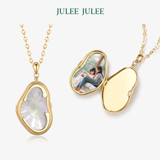 【达利】相片盒 JULEE JULEE茱俪珠宝 18K黄金母贝相片盒吊坠 商品图0