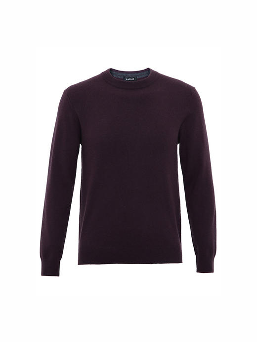 callisto紫色山羊绒基础款针织毛衣 FSKNW002T 商品图0