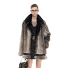 NUTH “因纽特”｜花棕色复古宽松拼接设计感皮草大衣 商品缩略图2