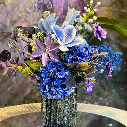 普鲁士蓝仿真花 商品图1