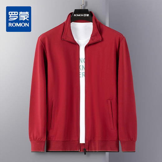 罗蒙春秋立领夹克外套男士休闲百搭运动通勤微弹抗皱长袖外套男 商品图4