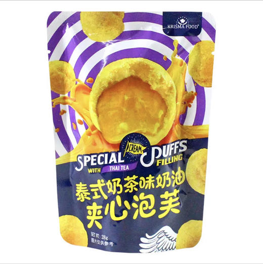 28g道吉草泰式奶茶味奶油夹心泡芙 商品图0