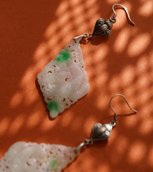 且听风吟  耳畔叮当 翡翠花片耳坠集【 嘉石136】 商品图3