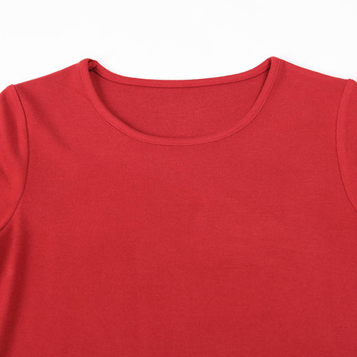 都市丽人舒暖保暖衣女负5至5度适穿无缝面料太极石碳能发热纤维保暖衣中厚款套装秋衣秋裤新年本命年红品LW31B2 商品图4