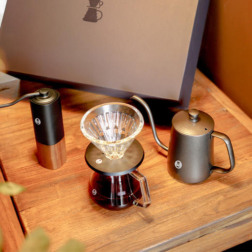 泰摩栗子G3手冲咖啡壶套装 滤杯磨豆机礼盒手冲器具咖啡机 商品图3