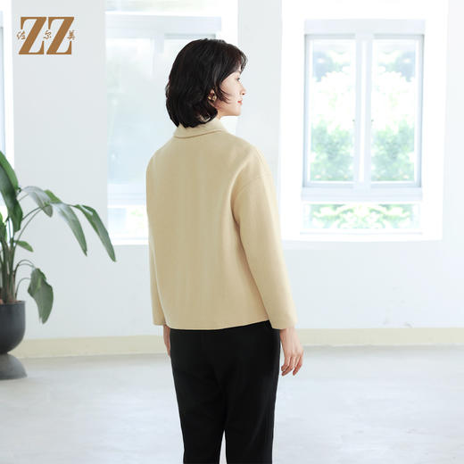 佐尔美秋冬新款 休闲时尚羊毛短款毛呢外套女E24ZD39 商品图4