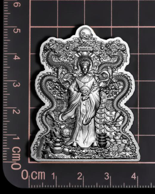 2024年乍得 中国双龙财神爷  高浮雕仿古纪念银币 商品图6