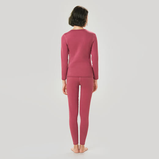 都市丽人超级暖臻暖保暖衣女负15度以下适穿静电复合绒保暖衣加厚款套装秋衣秋裤新年本命年红品LW32A6 商品图3