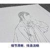 【大彩图】何家英工笔画白描底稿《独坐黄昏后》高清打印稿人物线稿ZV19 商品缩略图4