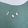 S925淡水珍珠耳坠-米形耳钉 商品缩略图0