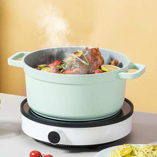 Debo德铂家用合金珐琅锅不粘汤锅24CM-维多利亚 商品图4