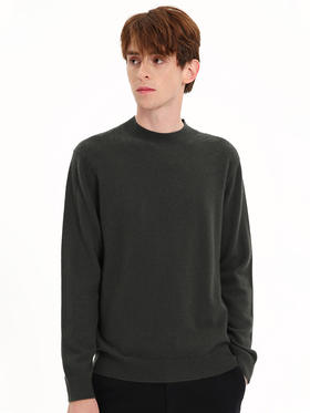 callisto绿色山羊绒基础款针织毛衣 FSKNW002T