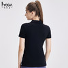 IYOGA翻领男女同款短袖修身V领T恤MT020 商品缩略图1