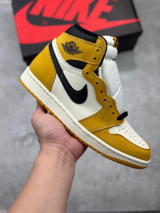 秋冬特惠💰500 Air Jordan 1 High OG "Yellow Toe" 高帮 白黑橙 商品图0