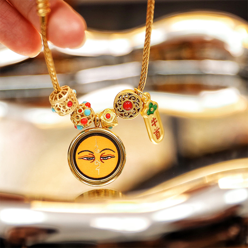 牛首山文创慧极文殊唐卡手链女士编织手绳唐卡手链南京纪念品礼物