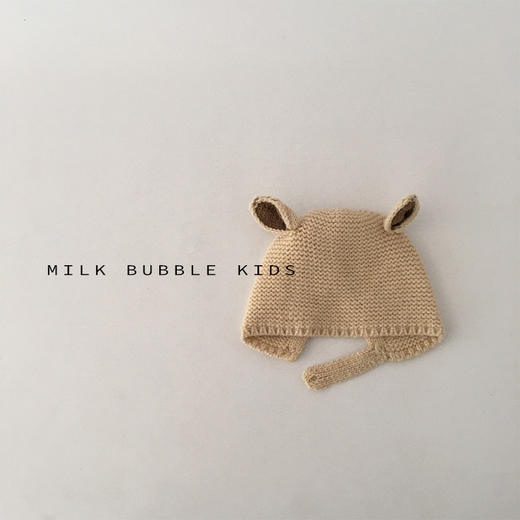 【纯色耳朵针织帽！时尚可爱】ins韩版婴儿帽子秋冬季，一岁女宝男宝秋天出游保暖宝宝毛线帽，暖意立刻加倍！柔软的针织材质，舒适保暖；精致的毛线工艺lm 商品图4