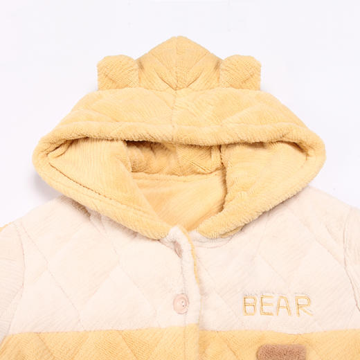 都市丽人舒适外出女士睡衣法兰绒夹棉加厚款长袖长裤类家居服套装LH31L7 商品图4