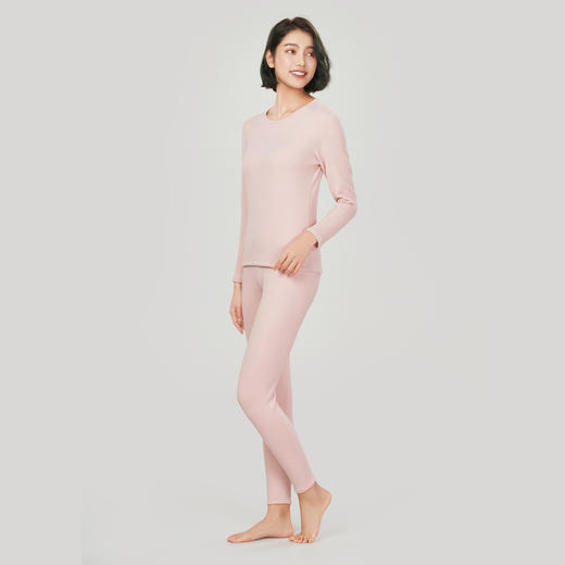 都市丽人强暖保暖衣女负15至负5度适穿静电复合绒保暖衣加厚款套装秋衣秋裤新年本命年红品LW39A4 商品图1