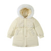 笛莎女童羽绒服2023冬季新款时尚拼接朋克连帽长款羽绒服 商品缩略图4