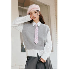 【严选】诗凡黎秋基础百搭圆领套头背心SEA330573