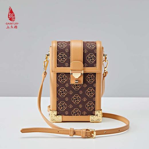 SAINTJOY/上久楷 宋锦斜背包 上久福钱 BWS23B0701 商品图0