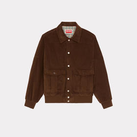 KENZO 高田贤三 男士学院徽标印花夹克外套 棕色 FD65 BL144 9CR 90