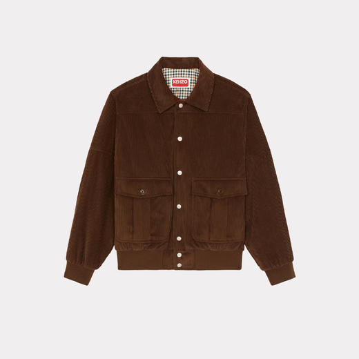 KENZO 高田贤三 男士学院徽标印花夹克外套 棕色 FD65 BL144 9CR 90 商品图0
