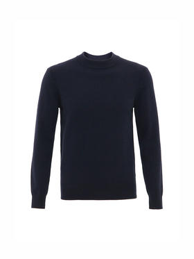 callisto藏青色山羊绒基础款针织毛衣 FSKNW092T