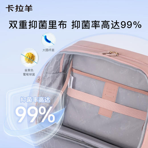 卡拉羊18L/20L小学生1-3-6年级安全气囊减负护脊立体书包 天鹅堡CX2194+CX2662 商品图4