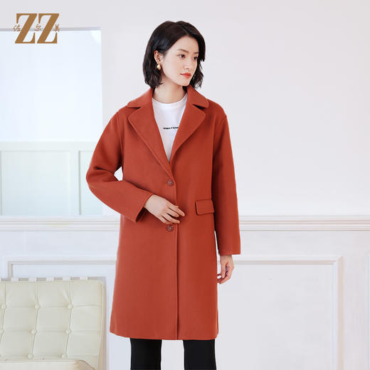 佐尔美秋冬新款 简约时尚羊毛双面呢大衣女E24SM09 商品图2