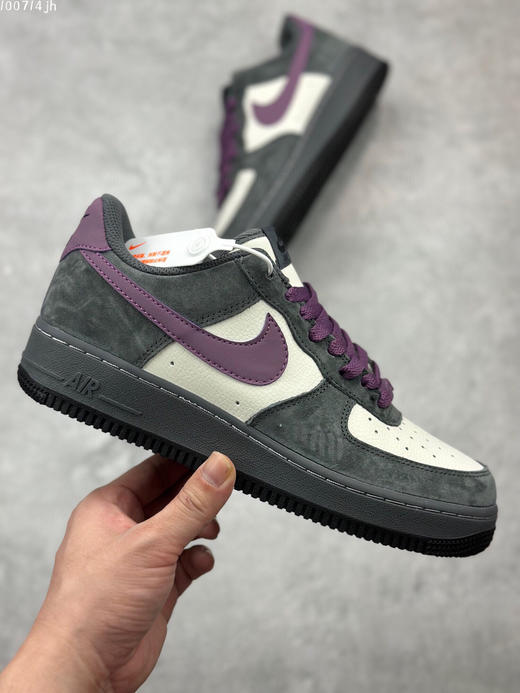 秋冬特惠💰430 公司级 Nike Air Force 1 Low ’07 “Grey purple ”“灰紫雾”空军一号低帮休闲板鞋 商品图3