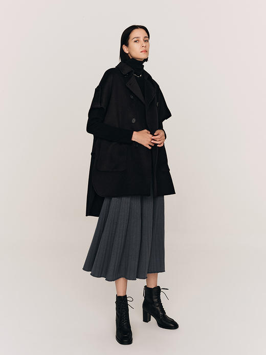 羊绒蝙蝠袖双面呢斗篷FO481823N 商品图1