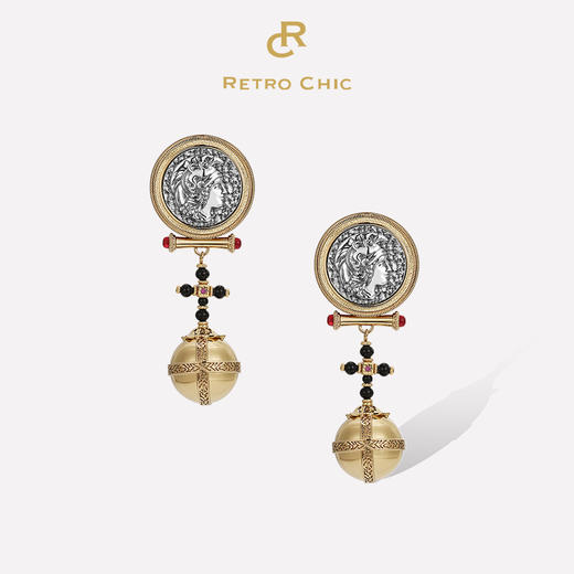 【央视主持人刘芳菲同款】Ancient Rome古罗马系列 | 罗马浮雕圣球耳环 商品图0