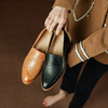 头层牛皮质感复古皮鞋，粗跟单鞋舒适中跟乐福女鞋PS1215 商品缩略图4
