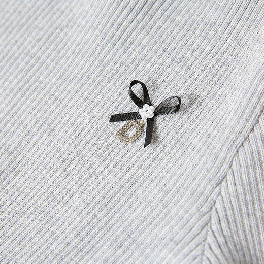 笛莎Deesha 童装女童连衣裙2023冬季新款时尚针织网纱拼接公主连衣裙 商品图2