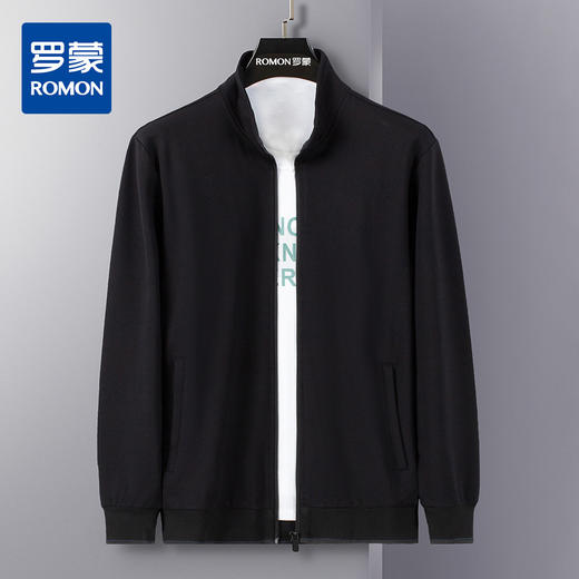 罗蒙春秋立领夹克外套男士休闲百搭运动通勤微弹抗皱长袖外套男 商品图2
