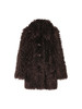 Self Who环保毛绒棕色毛呢外套女冬季2023新款宽松中长款呢子大衣 商品缩略图3