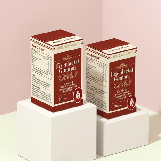 德国MONZECI KOIMS富铁小红丸 每颗含铁3.5mg≈456颗枸杞≈195g牛肉≈120g菠菜 见证红润好气色 商品图0