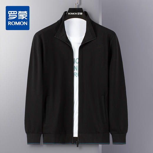 罗蒙春秋立领夹克外套男士休闲百搭运动通勤微弹抗皱长袖外套男 商品图3