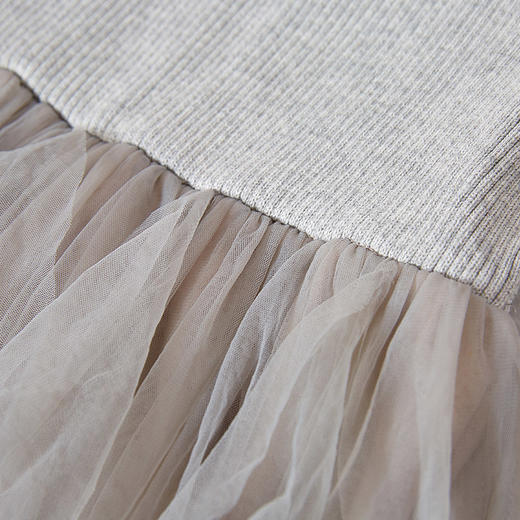 笛莎Deesha 童装女童连衣裙2023冬季新款时尚针织网纱拼接公主连衣裙 商品图4