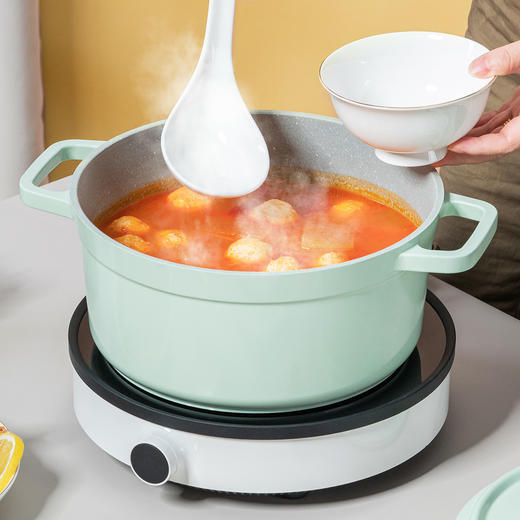 Debo德铂家用合金珐琅锅不粘汤锅24CM-维多利亚 商品图3