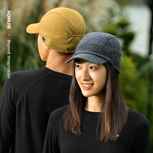 奥尼捷新款羊毛帽护耳防风运动羊毛帽户外跑步骑行护耳保暖运动帽 商品图6