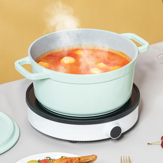 Debo德铂家用合金珐琅锅不粘汤锅24CM-维多利亚 商品图1