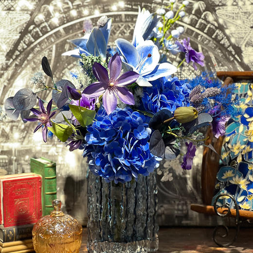 普鲁士蓝仿真花 商品图2